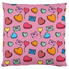 Candy Pattern Large Flano Cushion Case (one Side) by Sobalvarro
