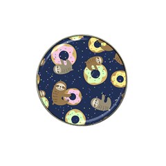 Cute Sloth With Sweet Doughnuts Hat Clip Ball Marker (4 Pack) by Sobalvarro