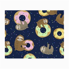 Cute Sloth With Sweet Doughnuts Small Glasses Cloth by Sobalvarro