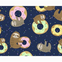 Cute Sloth With Sweet Doughnuts Canvas 16  X 20  by Sobalvarro