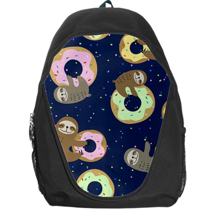 Cute Sloth With Sweet Doughnuts Backpack Bag