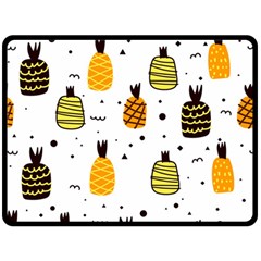 Pineapples Double Sided Fleece Blanket (large)  by Sobalvarro