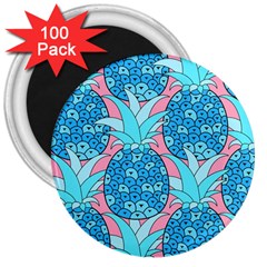 Pineapples 3  Magnets (100 Pack) by Sobalvarro