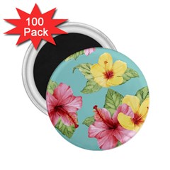 Hibiscus 2 25  Magnets (100 Pack)  by Sobalvarro