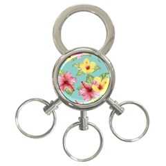 Hibiscus 3-ring Key Chain by Sobalvarro