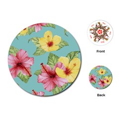 Hibiscus Playing Cards Single Design (round) by Sobalvarro