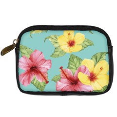 Hibiscus Digital Camera Leather Case by Sobalvarro