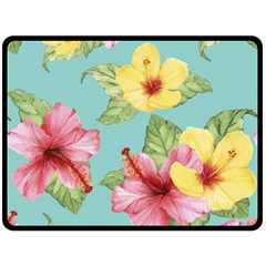 Hibiscus Fleece Blanket (large)  by Sobalvarro