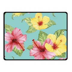 Hibiscus Double Sided Fleece Blanket (small)  by Sobalvarro