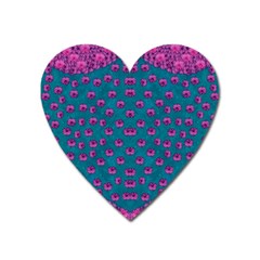 Field Of Flowers Decorative Heart Magnet