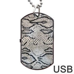 Snake Leather Dog Tag Usb Flash (two Sides) by skindeep