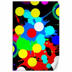 Spots 2222 Black Canvas 24  X 36  by impacteesstreetwearsix