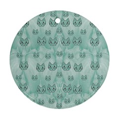 Sweet Kittens And Cats Decorative Ornament (round) by pepitasart