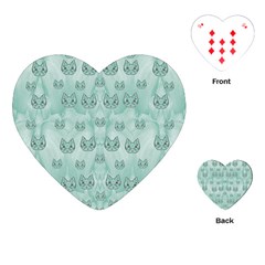 Sweet Kittens And Cats Decorative Playing Cards Single Design (heart) by pepitasart