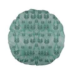 Sweet Kittens And Cats Decorative Standard 15  Premium Flano Round Cushions by pepitasart