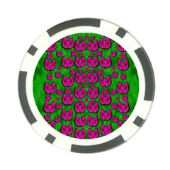 Sweet Flower Cats  In Nature Style Poker Chip Card Guard (10 pack)