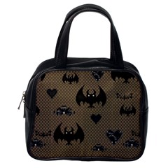 Cute Bat With Hearts Classic Handbag (one Side) by FantasyWorld7