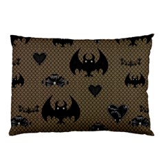 Cute Bat With Hearts Pillow Case by FantasyWorld7