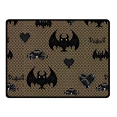 Cute Bat With Hearts Fleece Blanket (small) by FantasyWorld7