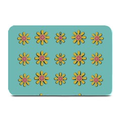 Fantasy Fauna Floral In Sweet Green Plate Mats by pepitasart