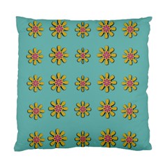 Fantasy Fauna Floral In Sweet Green Standard Cushion Case (two Sides) by pepitasart