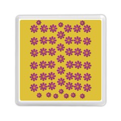 Fantasy Fauna Floral In Sweet Yellow Memory Card Reader (square) by pepitasart