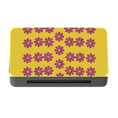 Fantasy Fauna Floral In Sweet Yellow Memory Card Reader With Cf by pepitasart