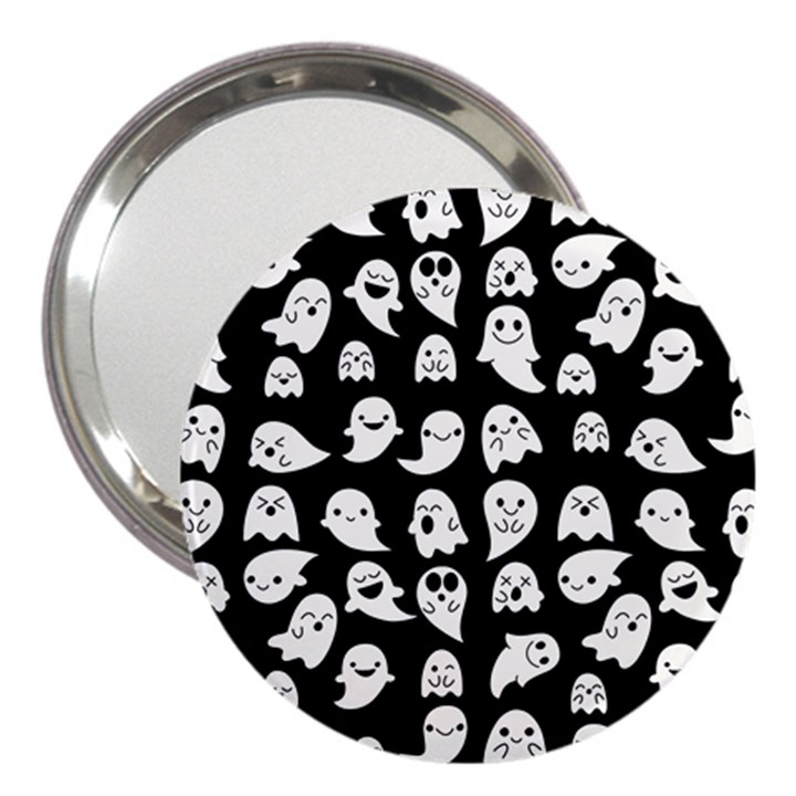 Cute Kawaii Ghost pattern 3  Handbag Mirrors