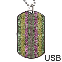 Leaves Contemplative In Pearls Free From Disturbance Dog Tag Usb Flash (one Side) by pepitasart