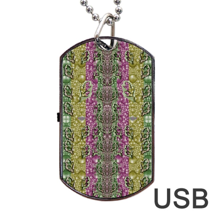 Leaves Contemplative In Pearls Free From Disturbance Dog Tag USB Flash (Two Sides)