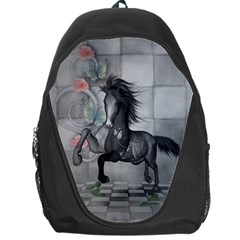 Wonderful Black And White Horse Backpack Bag by FantasyWorld7