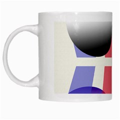 Retro Sphreres And Lines White Mugs by snowwhitegirl