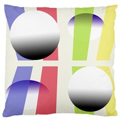 Retro Sphreres And Lines Large Cushion Case (one Side) by snowwhitegirl