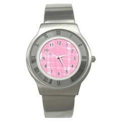 Pink Ribbon Stainless Steel Watch