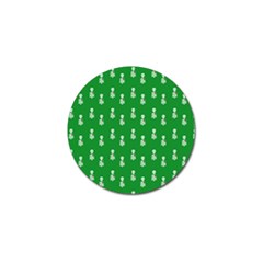 Skeleton Green Background Golf Ball Marker (4 Pack) by snowwhitegirl