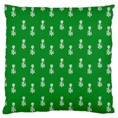 Skeleton Green Background Large Cushion Case (one Side) by snowwhitegirl