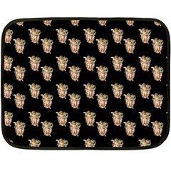 Angel Cherub Black Fleece Blanket (mini)