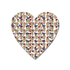 Angel Cherub Butterflies White Heart Magnet