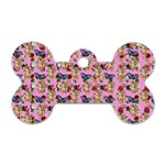 Angel Cherub Butterflies Pink Dog Tag Bone (Two Sides) Back