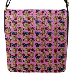 Angel Cherub Butterflies Pink Flap Closure Messenger Bag (s) by snowwhitegirl