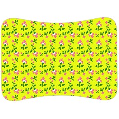 Carnation Pattern Yellow Velour Seat Head Rest Cushion by snowwhitegirl