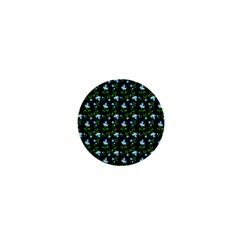 Carnation Pattern Black 1  Mini Buttons by snowwhitegirl