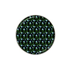 Carnation Pattern Black Hat Clip Ball Marker by snowwhitegirl