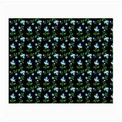 Carnation Pattern Black Small Glasses Cloth by snowwhitegirl