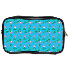 Carnation Pattern Blue Toiletries Bag (two Sides) by snowwhitegirl