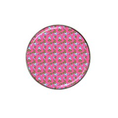 Carnation Pattern Pink Hat Clip Ball Marker by snowwhitegirl