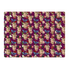 Angel Cherub Butterflies Magenta Double Sided Flano Blanket (mini)  by snowwhitegirl