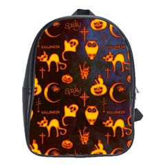 Funny Halloween Design School Bag (large) by FantasyWorld7