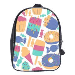 Icecream Pattern Pastel Sumer School Bag (large) by Vaneshart