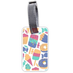 Icecream Pattern Pastel Sumer Luggage Tag (one Side)